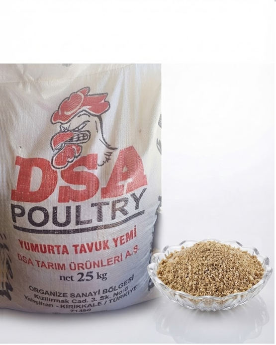 DSA Poultry Yumurta Tavuk PİK Yemi 3 kg  (Granül) (Şeffaf Ambalaj)